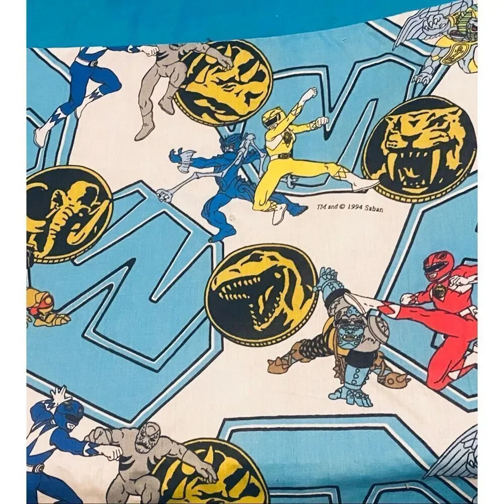 1994 Mighty Morphin Power Rangers Lap Quilt Throw Wall Hanging Handmade